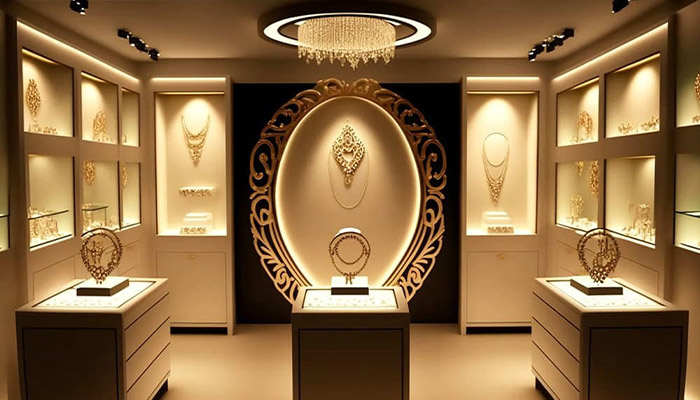 طراحی دکور طلا فروشی در تهران