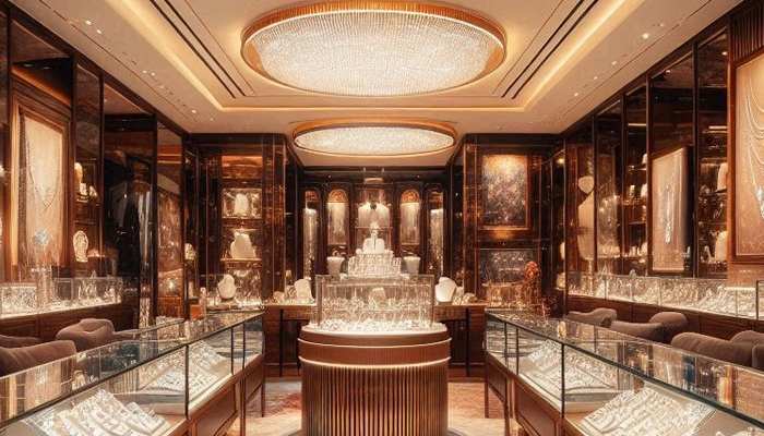 اجرای دکوراسیون طلا فروشی لوکس