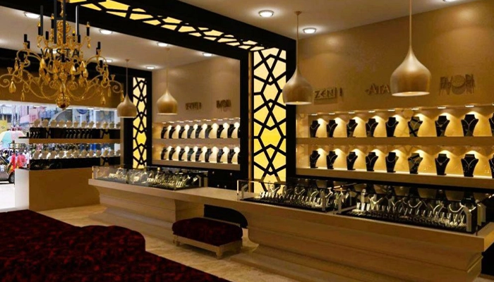 طراحی دکور طلافروشی در مهرشهر