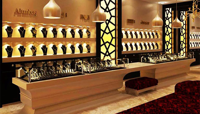 طراحی دکور طلافروشی به سبک ایتالیایی
